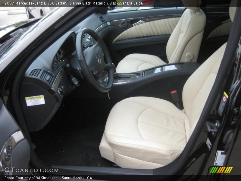 Sienna Black Metallic / Black/Sahara Beige 2007 Mercedes-Benz E 350 Sedan