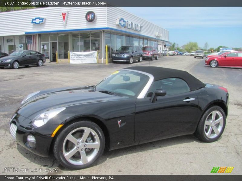 Mysterious Black / Ebony 2007 Pontiac Solstice Roadster
