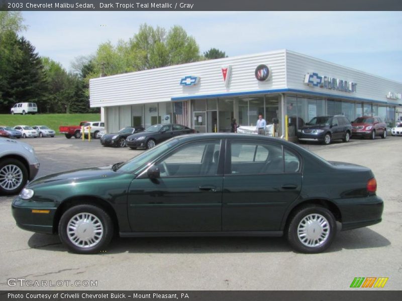 Dark Tropic Teal Metallic / Gray 2003 Chevrolet Malibu Sedan