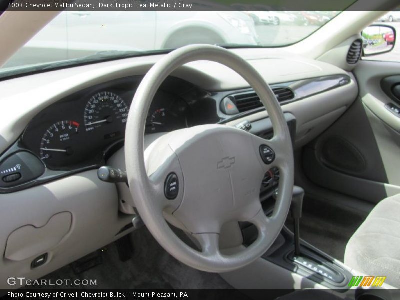 Dark Tropic Teal Metallic / Gray 2003 Chevrolet Malibu Sedan