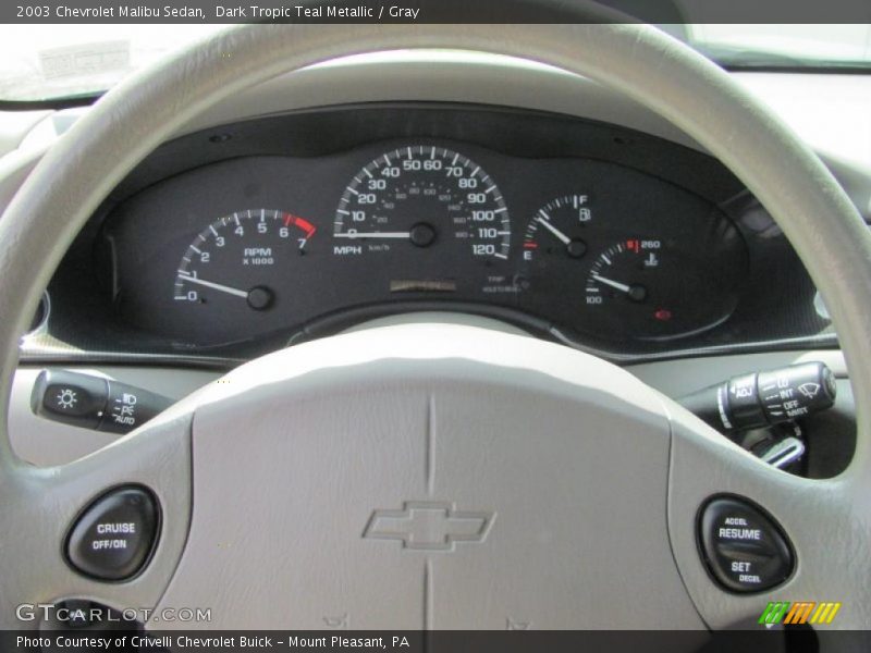 Dark Tropic Teal Metallic / Gray 2003 Chevrolet Malibu Sedan