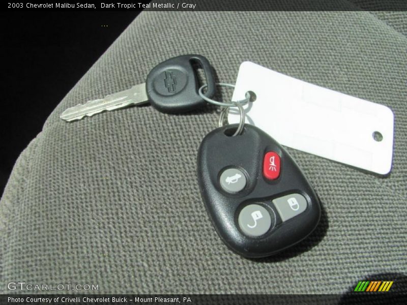 Dark Tropic Teal Metallic / Gray 2003 Chevrolet Malibu Sedan
