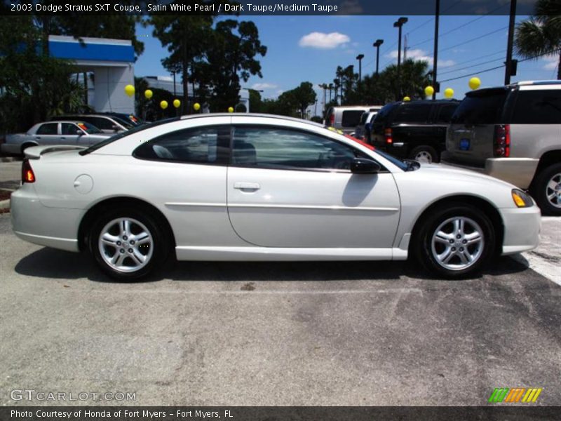 Satin White Pearl / Dark Taupe/Medium Taupe 2003 Dodge Stratus SXT Coupe