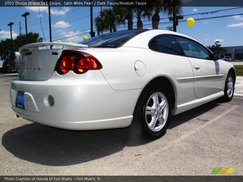 Satin White Pearl / Dark Taupe/Medium Taupe 2003 Dodge Stratus SXT Coupe