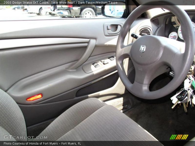 Satin White Pearl / Dark Taupe/Medium Taupe 2003 Dodge Stratus SXT Coupe