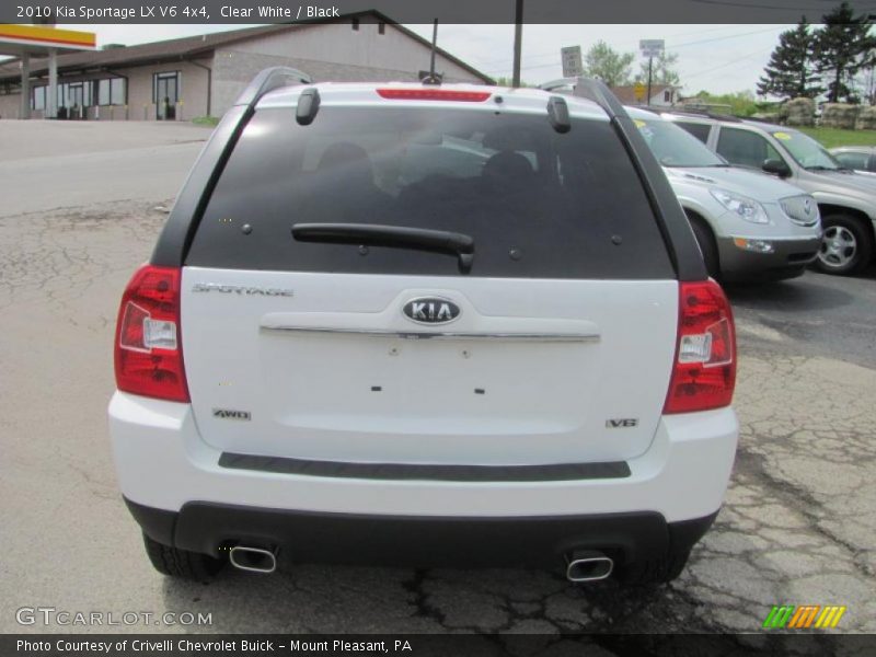Clear White / Black 2010 Kia Sportage LX V6 4x4