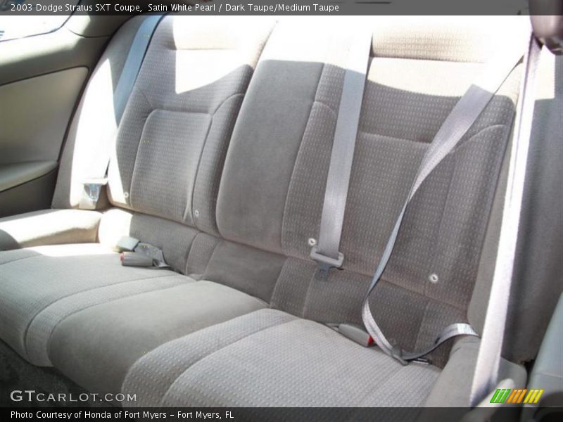 Satin White Pearl / Dark Taupe/Medium Taupe 2003 Dodge Stratus SXT Coupe