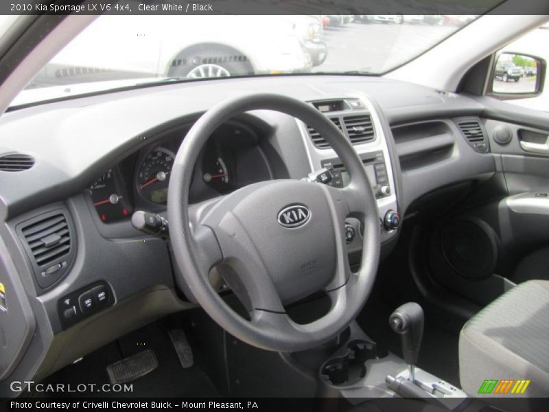 Clear White / Black 2010 Kia Sportage LX V6 4x4