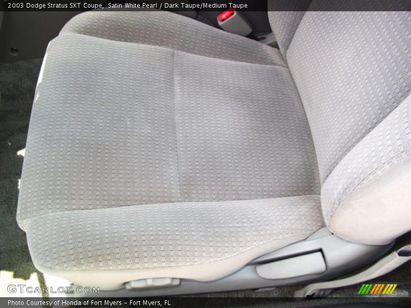 Satin White Pearl / Dark Taupe/Medium Taupe 2003 Dodge Stratus SXT Coupe