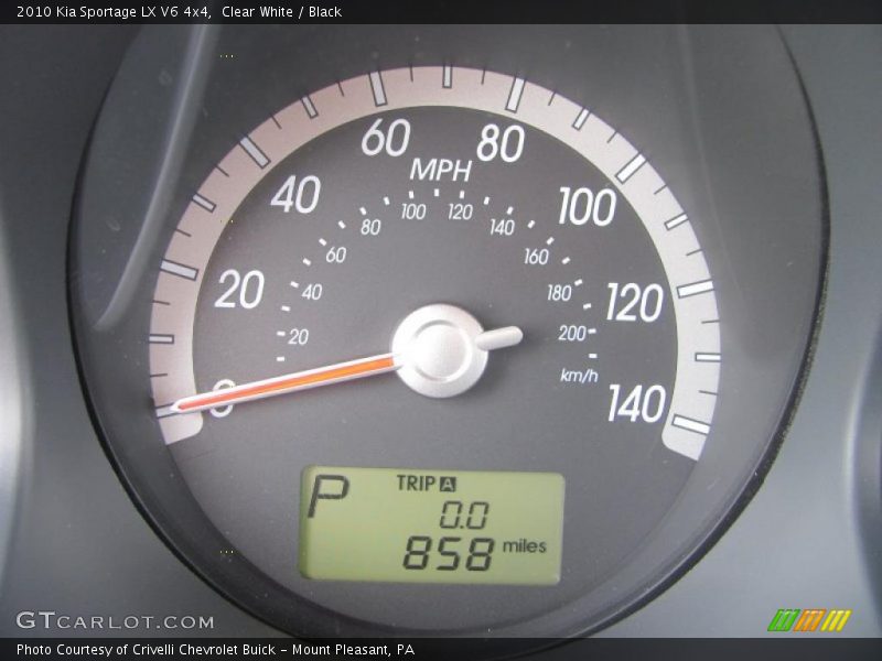 Clear White / Black 2010 Kia Sportage LX V6 4x4