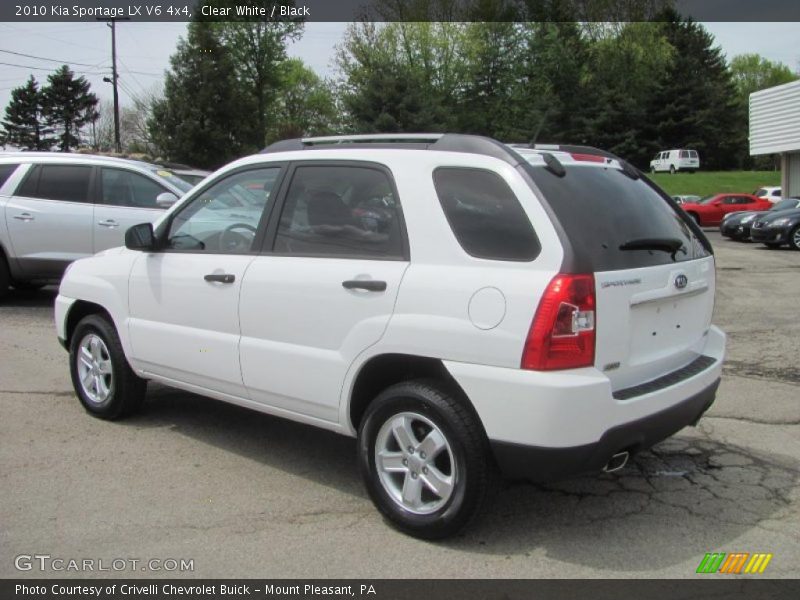 Clear White / Black 2010 Kia Sportage LX V6 4x4