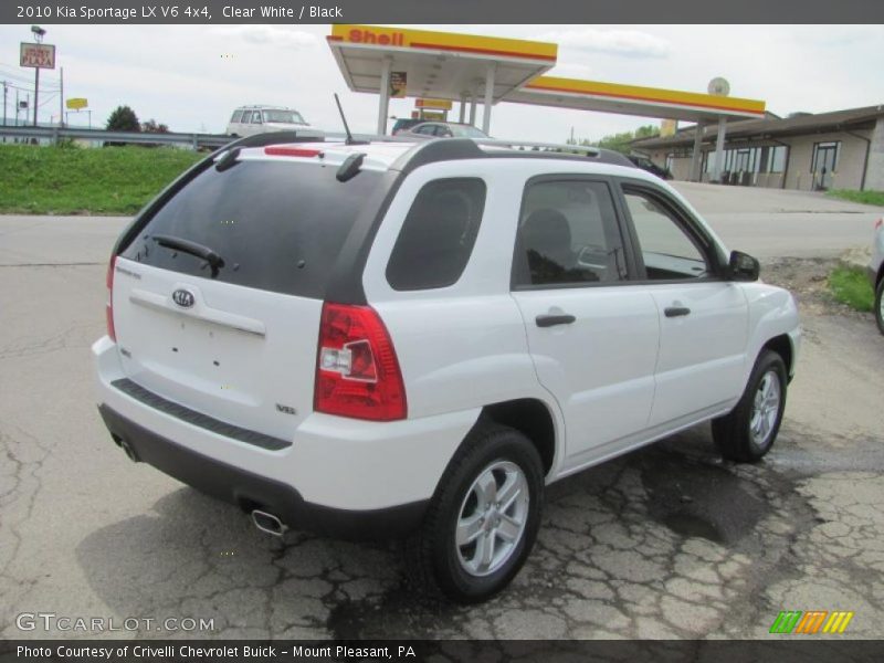 Clear White / Black 2010 Kia Sportage LX V6 4x4
