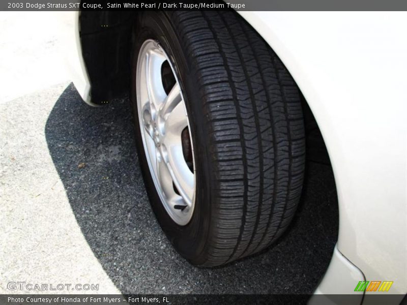 Satin White Pearl / Dark Taupe/Medium Taupe 2003 Dodge Stratus SXT Coupe