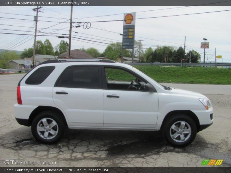 Clear White / Black 2010 Kia Sportage LX V6 4x4
