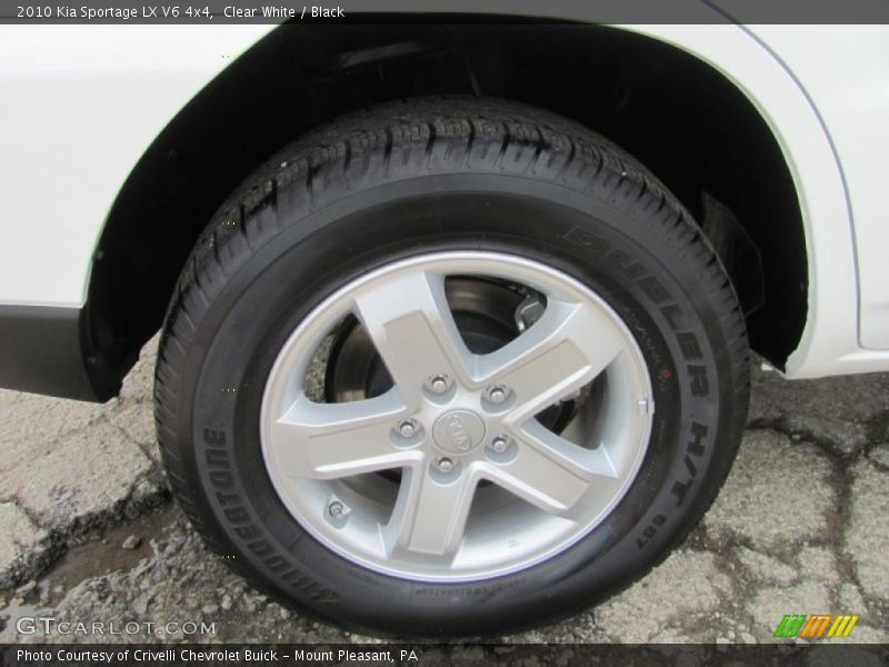 Clear White / Black 2010 Kia Sportage LX V6 4x4