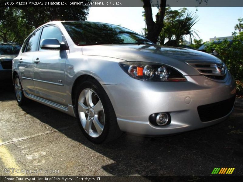 Sunlight Silver Metallic / Black 2005 Mazda MAZDA3 s Hatchback