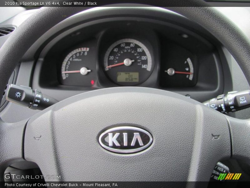 Clear White / Black 2010 Kia Sportage LX V6 4x4