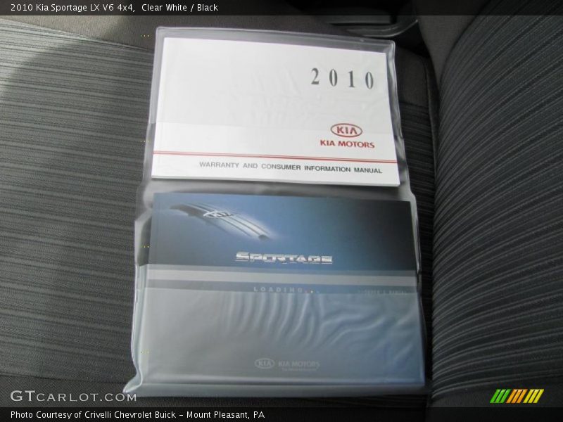 Clear White / Black 2010 Kia Sportage LX V6 4x4