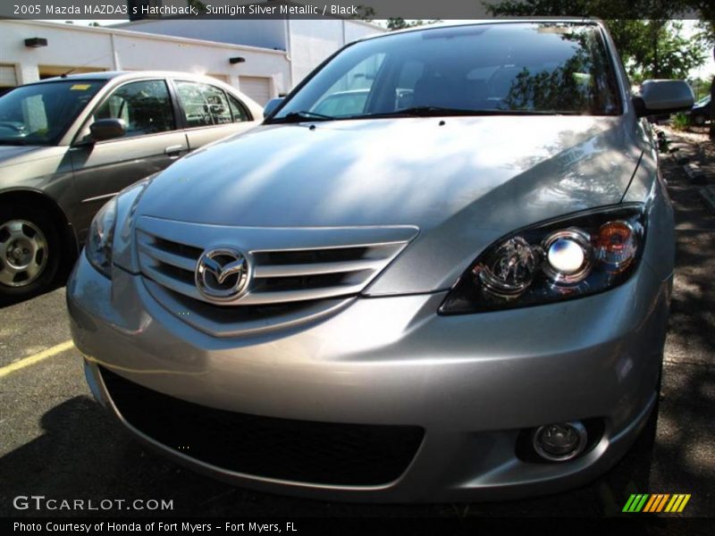Sunlight Silver Metallic / Black 2005 Mazda MAZDA3 s Hatchback