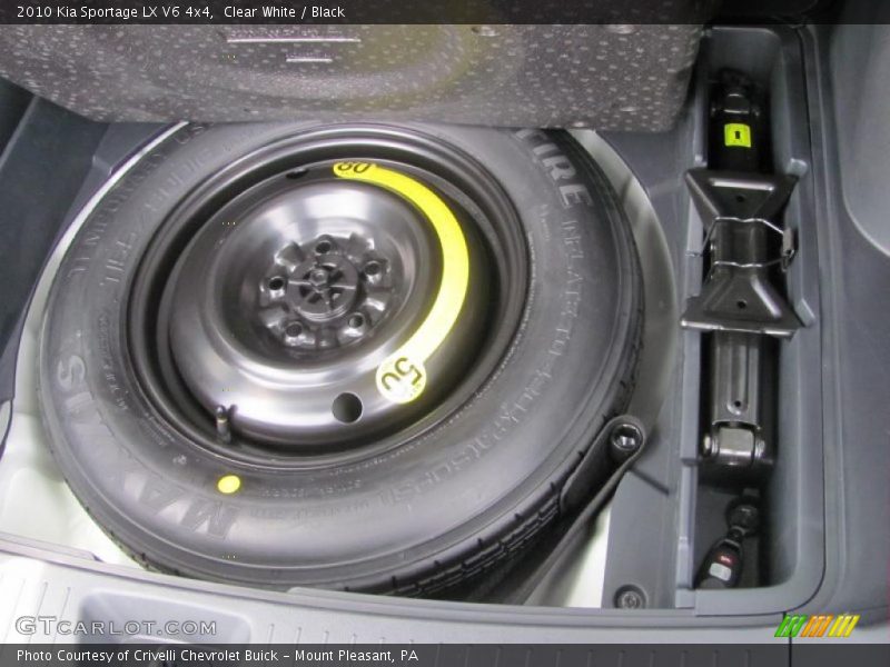 Clear White / Black 2010 Kia Sportage LX V6 4x4