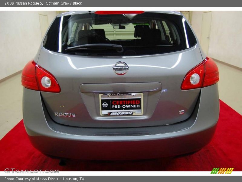 Gotham Gray / Black 2009 Nissan Rogue S