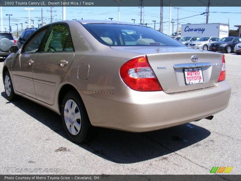 Desert Sand Mica / Taupe 2003 Toyota Camry LE