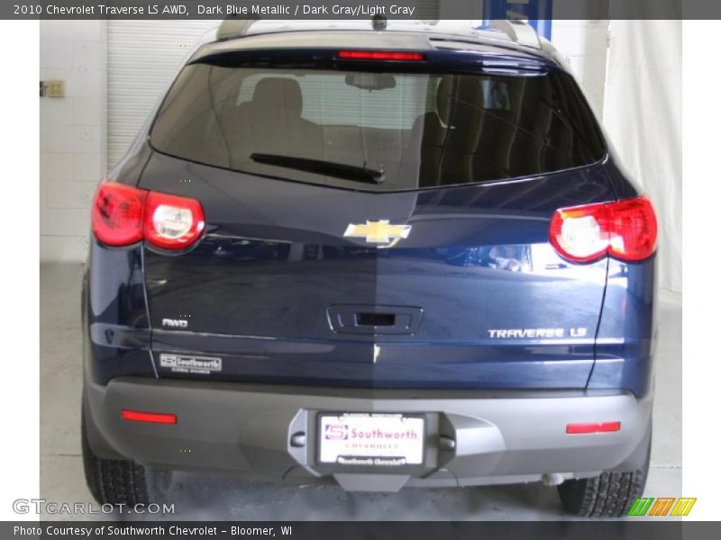 Dark Blue Metallic / Dark Gray/Light Gray 2010 Chevrolet Traverse LS AWD