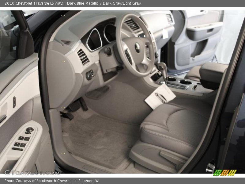 Dark Blue Metallic / Dark Gray/Light Gray 2010 Chevrolet Traverse LS AWD