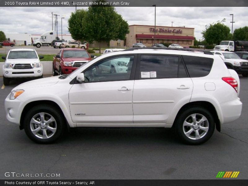 Blizzard White Pearl / Ash Gray 2010 Toyota RAV4 Limited V6 4WD
