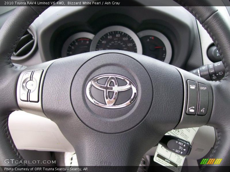 Blizzard White Pearl / Ash Gray 2010 Toyota RAV4 Limited V6 4WD