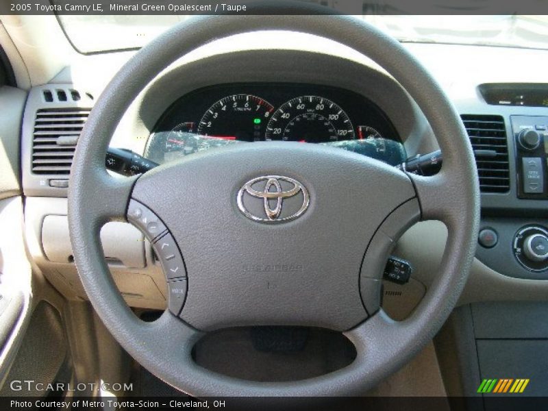 Mineral Green Opalescent / Taupe 2005 Toyota Camry LE