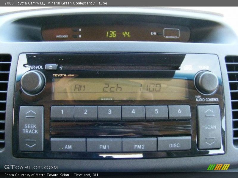 Mineral Green Opalescent / Taupe 2005 Toyota Camry LE