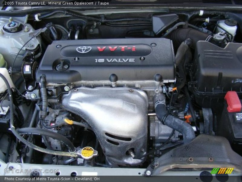 Mineral Green Opalescent / Taupe 2005 Toyota Camry LE