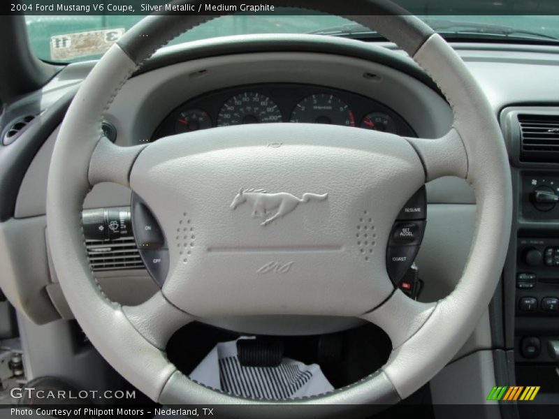 Silver Metallic / Medium Graphite 2004 Ford Mustang V6 Coupe