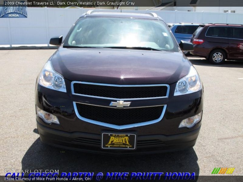 Dark Cherry Metallic / Dark Gray/Light Gray 2009 Chevrolet Traverse LS