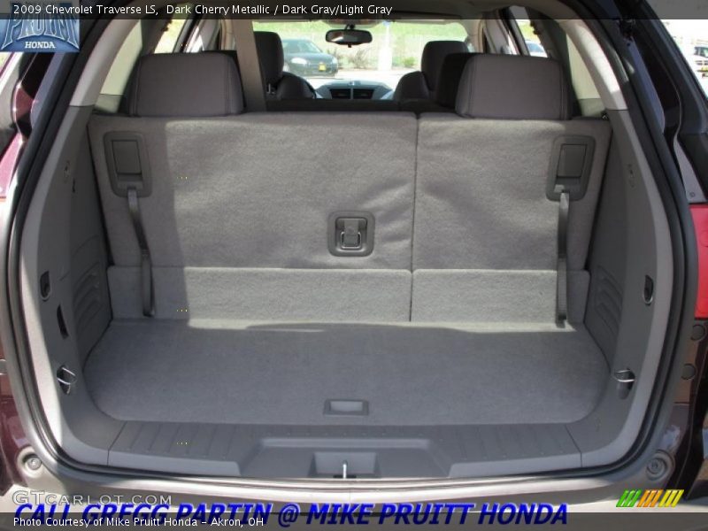 Dark Cherry Metallic / Dark Gray/Light Gray 2009 Chevrolet Traverse LS