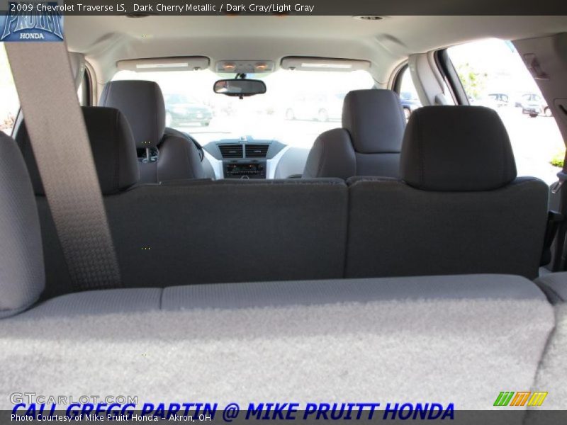 Dark Cherry Metallic / Dark Gray/Light Gray 2009 Chevrolet Traverse LS