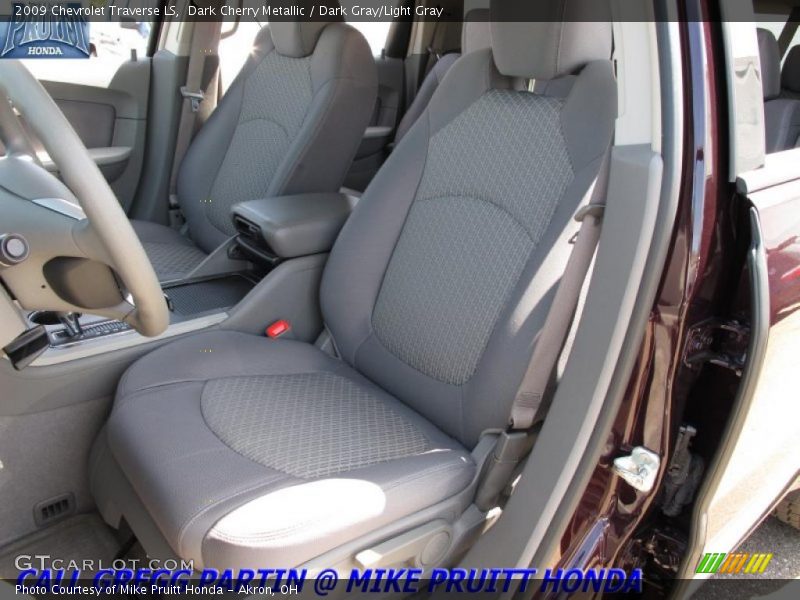 Dark Cherry Metallic / Dark Gray/Light Gray 2009 Chevrolet Traverse LS