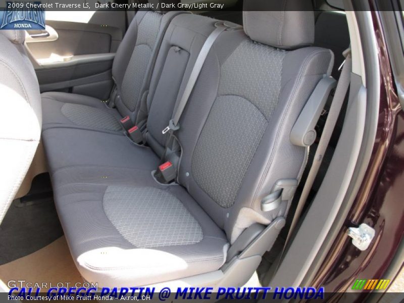 Dark Cherry Metallic / Dark Gray/Light Gray 2009 Chevrolet Traverse LS