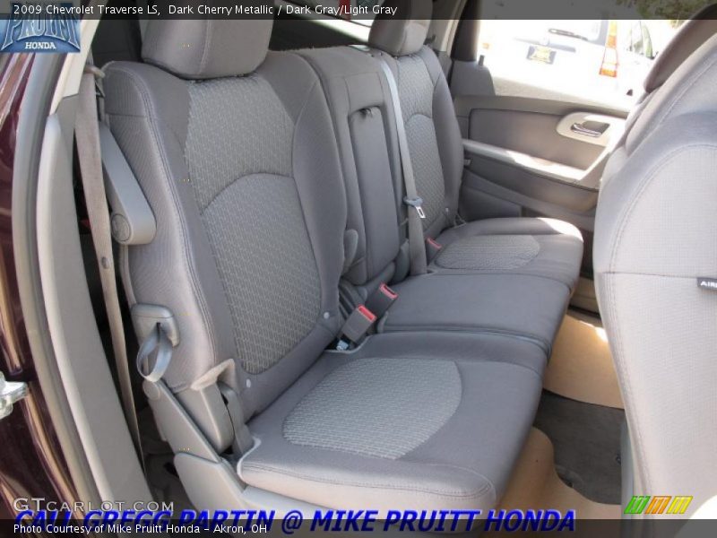 Dark Cherry Metallic / Dark Gray/Light Gray 2009 Chevrolet Traverse LS