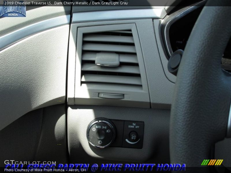 Dark Cherry Metallic / Dark Gray/Light Gray 2009 Chevrolet Traverse LS