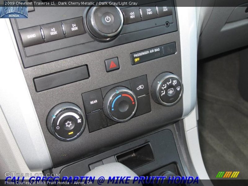 Dark Cherry Metallic / Dark Gray/Light Gray 2009 Chevrolet Traverse LS