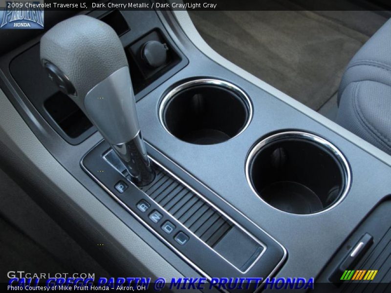 Dark Cherry Metallic / Dark Gray/Light Gray 2009 Chevrolet Traverse LS