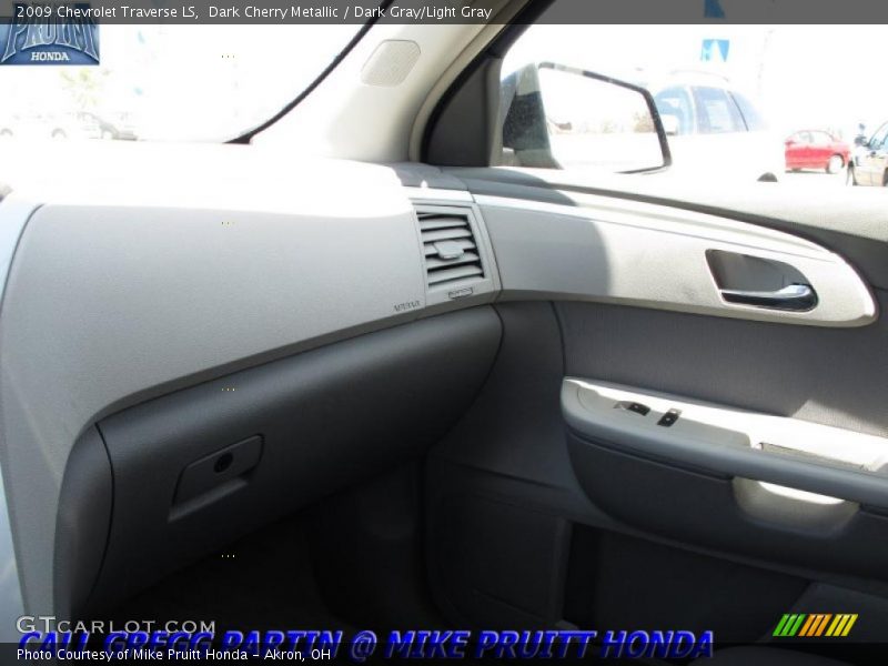 Dark Cherry Metallic / Dark Gray/Light Gray 2009 Chevrolet Traverse LS