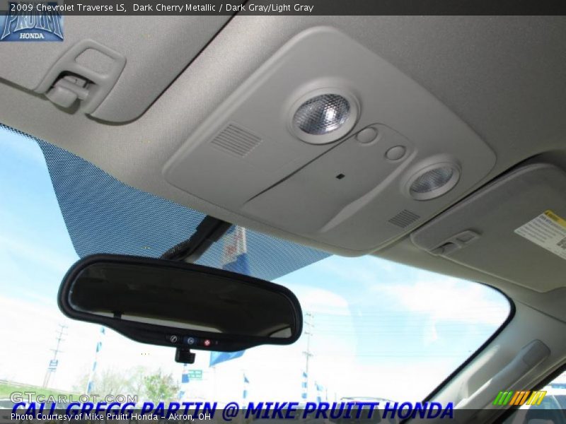 Dark Cherry Metallic / Dark Gray/Light Gray 2009 Chevrolet Traverse LS