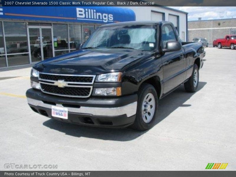 Black / Dark Charcoal 2007 Chevrolet Silverado 1500 Classic Work Truck Regular Cab