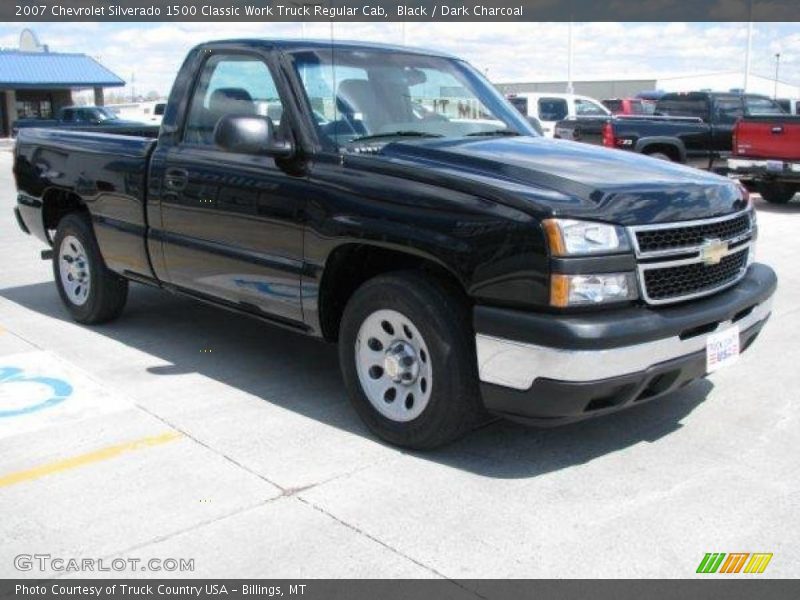 Black / Dark Charcoal 2007 Chevrolet Silverado 1500 Classic Work Truck Regular Cab