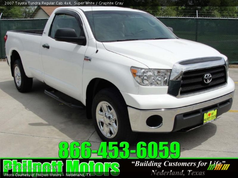 Super White / Graphite Gray 2007 Toyota Tundra Regular Cab 4x4