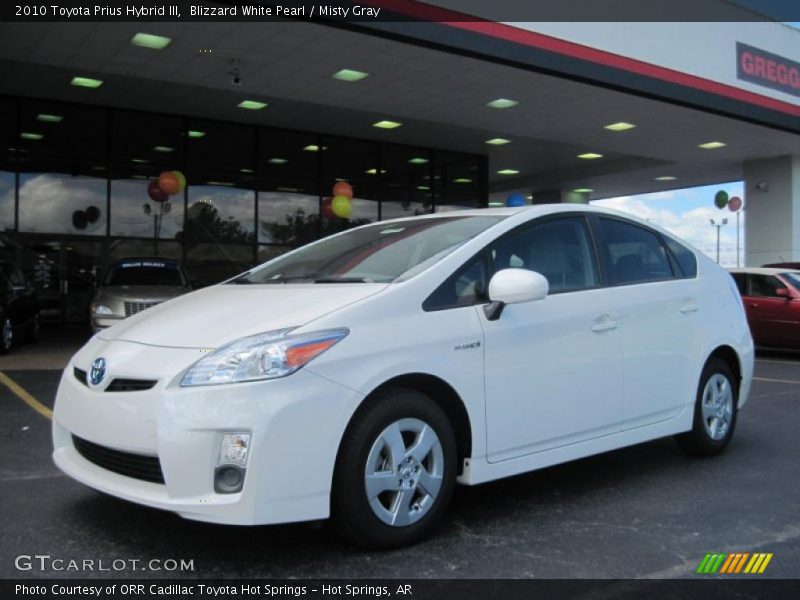 Blizzard White Pearl / Misty Gray 2010 Toyota Prius Hybrid III