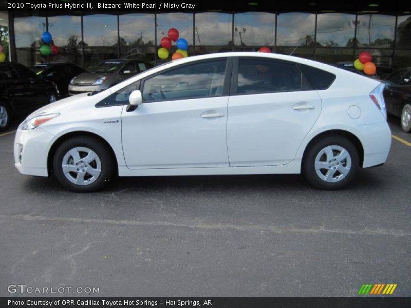 Blizzard White Pearl / Misty Gray 2010 Toyota Prius Hybrid III